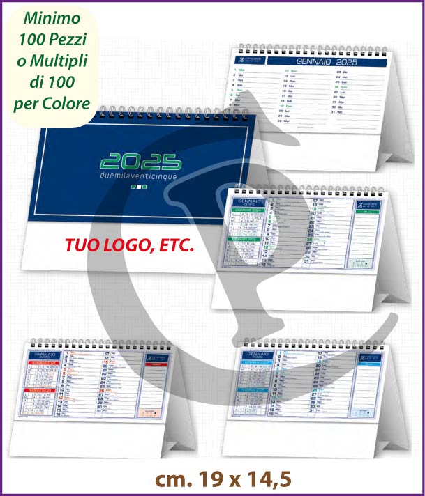 Olandesi da Tavolo Primo Prezzo calendari-da-tavolo-personalizzati-aziendali-basic-azzurro-rosso-verde-2025-tv2230