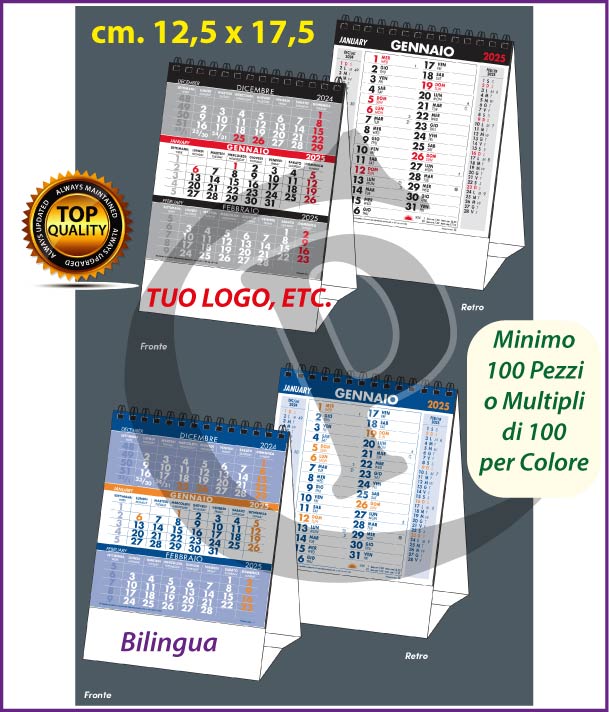 Olandesi da Tavolo Primo Prezzo calendari-da-tavolo-personalizzati-aziendali-bilingua-blu-nero-2025-t615-t614