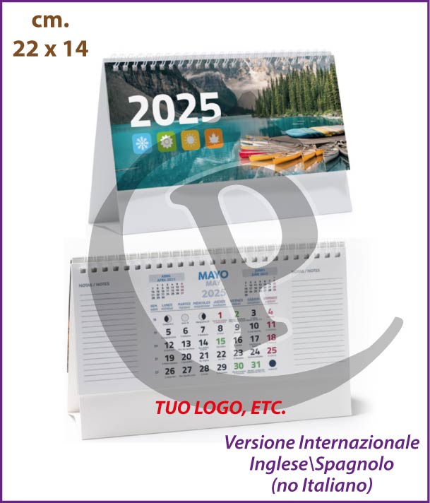 Olandesi da Tavolo Primo Prezzo calendari-da-tavolo-personalizzati-aziendali-flint-bilingua-internazionale-2025-8066r