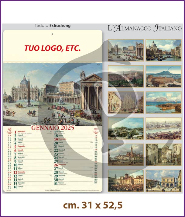 Calendari Olandesi Illustrati Personalizzati Economici 2025 - Stampa Calendari Low Cost in Offerta