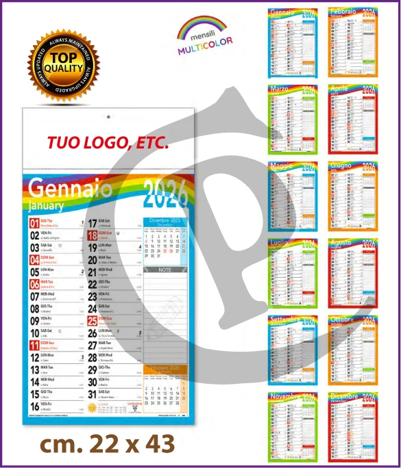 Calendari Olandesi Economici 2026 - Primo Prezzo