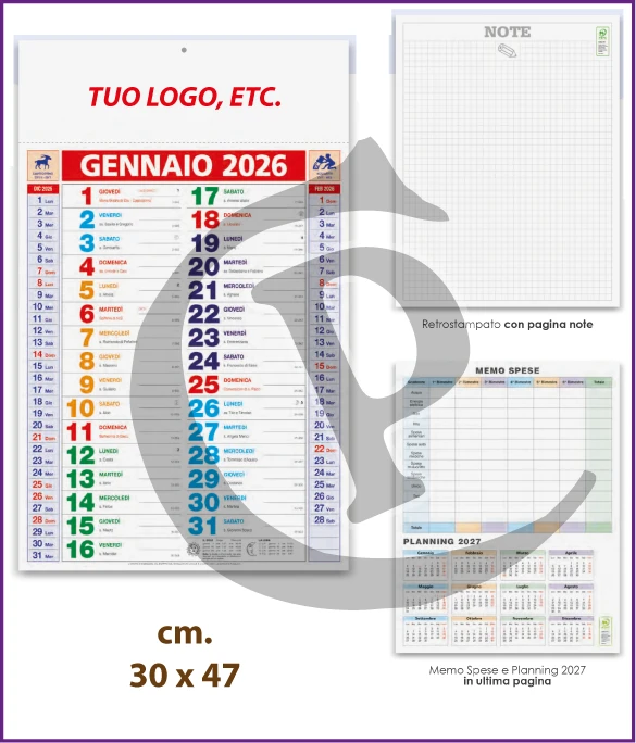 Calendario Olandese Anno 2026 Art. C067