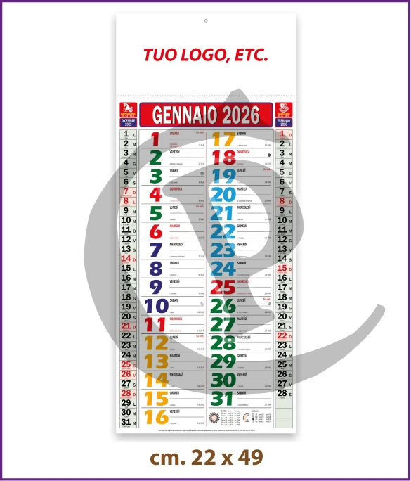 Calendario Olandese Anno 2026 Art. C068