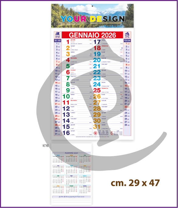 Calendario Olandese Anno 2026 Art. C069