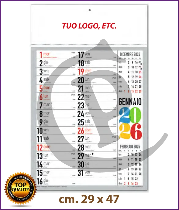 Calendario Olandese Anno 2026 Art. C071