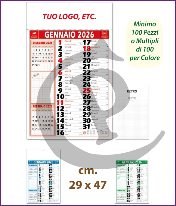 Calendario Olandese Anno 2026 Art. C077