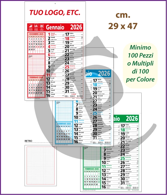 Calendario Olandese Anno 2026 Art. C082