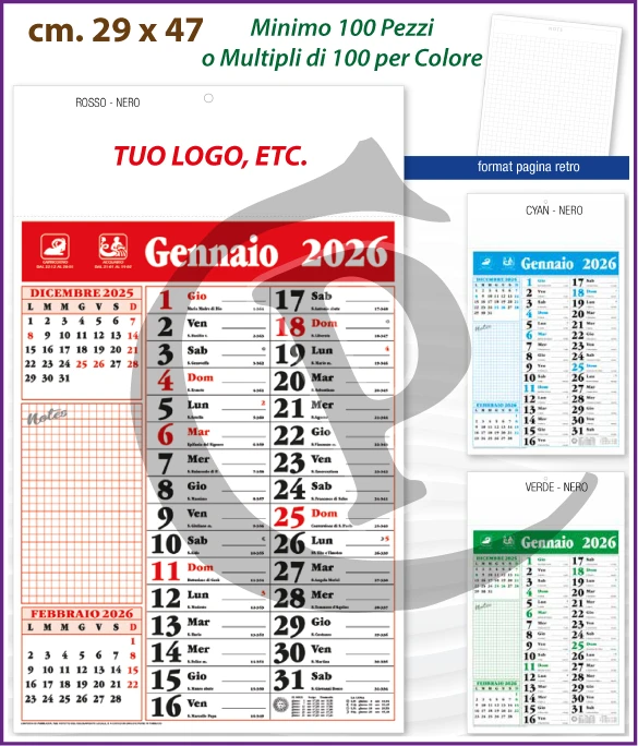 Calendario Olandese Anno 2026 Art. C078