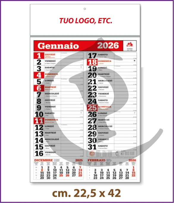 Calendario Olandese Anno 2026 Art. C083