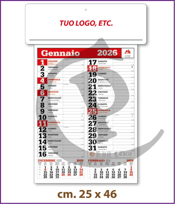 Calendario Olandese Anno 2026 Art. C084