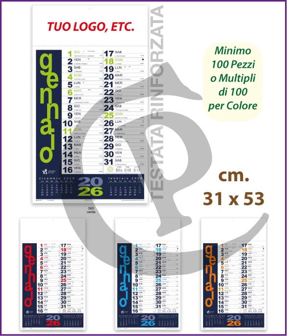 Calendario Olandese Anno 2026 Art. C085