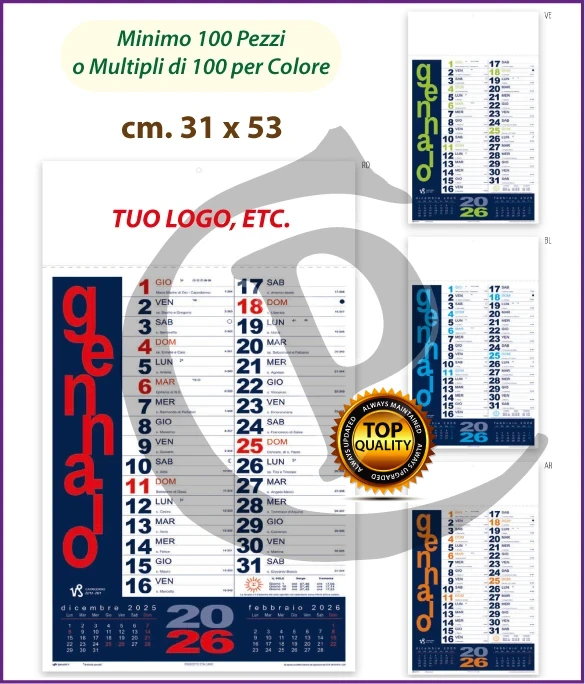 Calendario Olandese Anno 2026 Art. C086