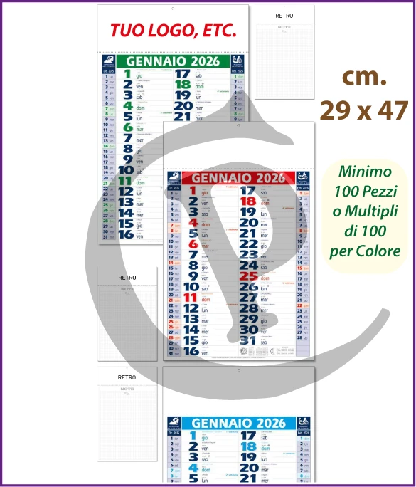 Calendari Olandesi Personalizzati 2026 Modello C011