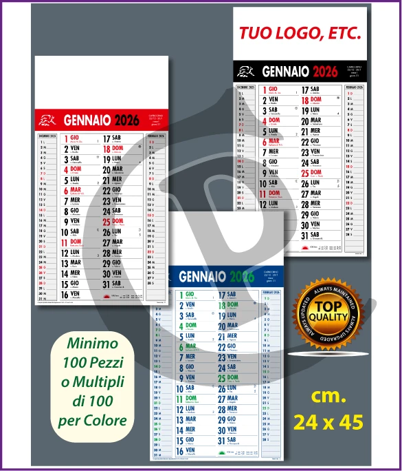 Calendari Olandesi Personalizzati 2026 Modello C017