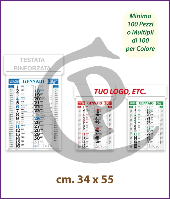 Calendari Olandesi Personalizzati 2026 Modello C022