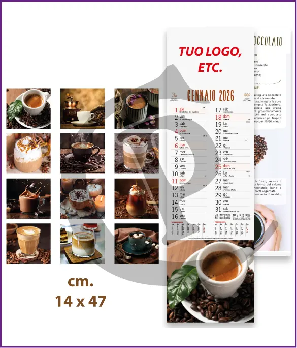 Stampa Primo Prezzo Calendari Silhouette Illustrati Personalizzati Economici 2026 Modello SF001