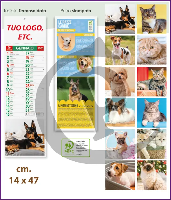 Stampa Primo Prezzo Calendari Silhouette Illustrati Personalizzati Economici 2026 Modello SF004