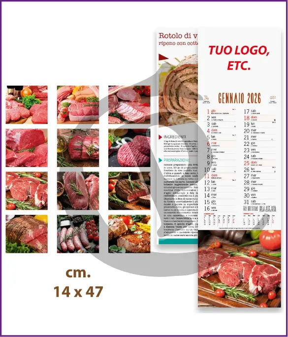 Stampa Primo Prezzo Calendari Silhouette Illustrati Personalizzati Economici 2026 Modello SF006