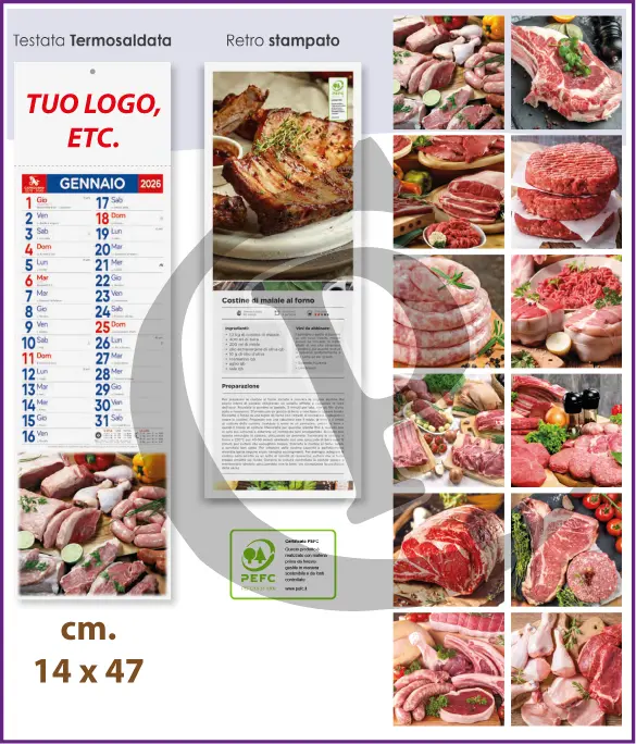 Stampa Primo Prezzo Calendari Silhouette Illustrati Personalizzati Economici 2026 Modello SF008