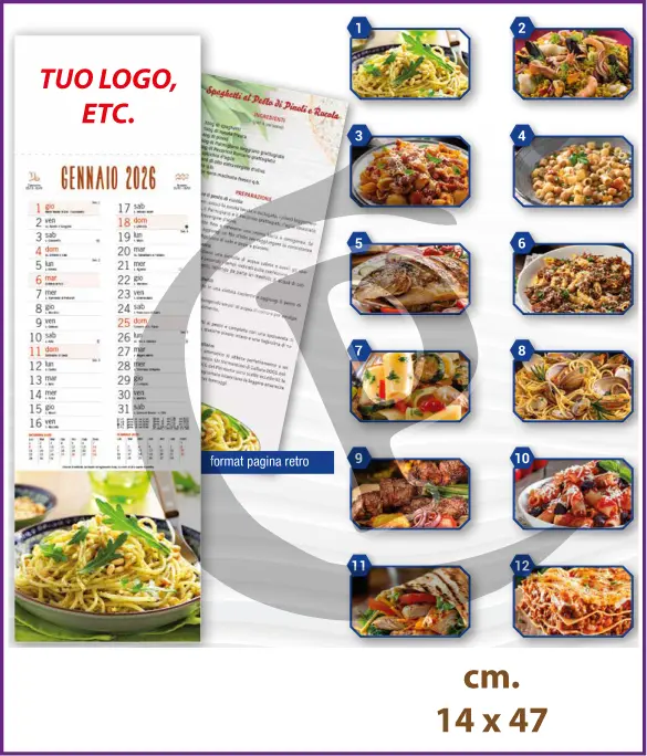 Stampa Primo Prezzo Calendari Silhouette Illustrati Personalizzati Economici 2026 Modello SF017