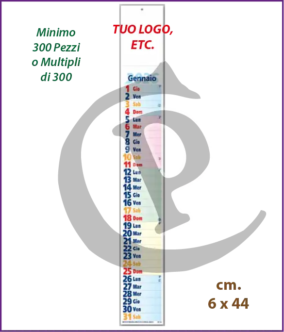 Calendario olandese silhouette 2026 personalizzato con logo aziendale – modello S003