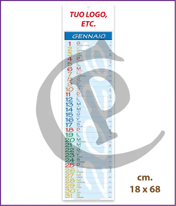 Calendario olandese silhouette 2026 personalizzato con logo aziendale – modello S004