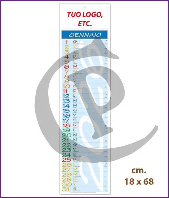 Calendario olandese silhouette 2026 personalizzato con logo aziendale – modello S005