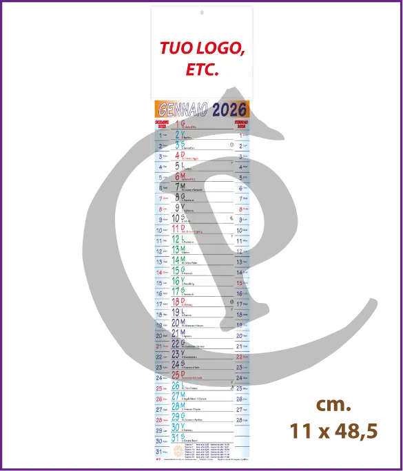 Calendario olandese silhouette 2026 personalizzato con logo aziendale – modello S007