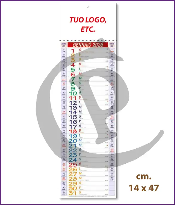 Calendario olandese silhouette 2026 personalizzato con logo aziendale – modello S013