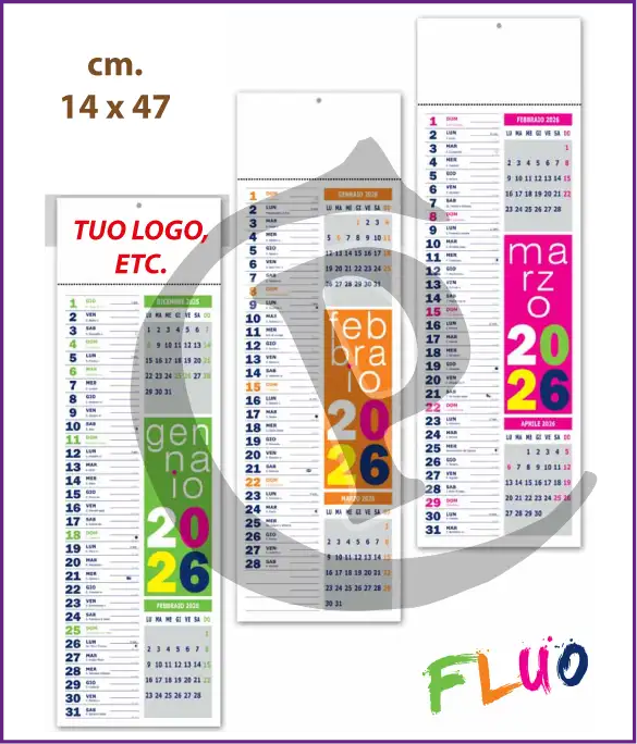 Calendario olandese silhouette 2026 personalizzato con logo aziendale – modello S026