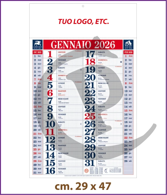 Calendario Olandese Anno 2026 Art. C091