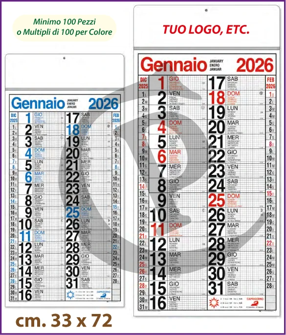 Calendario Olandese Anno 2026 Art. C093