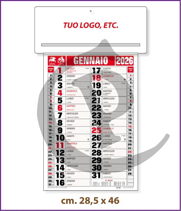Calendario Olandese Anno 2026 Art. C095