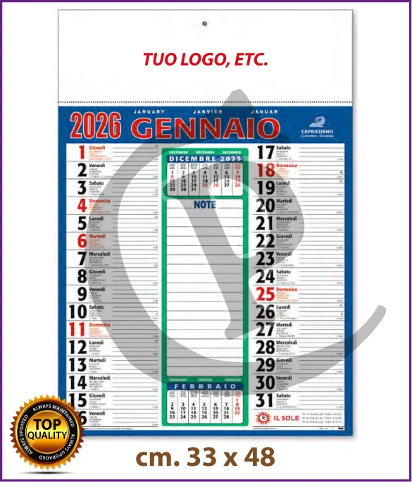 Calendario Olandese Anno 2026 Art. C106